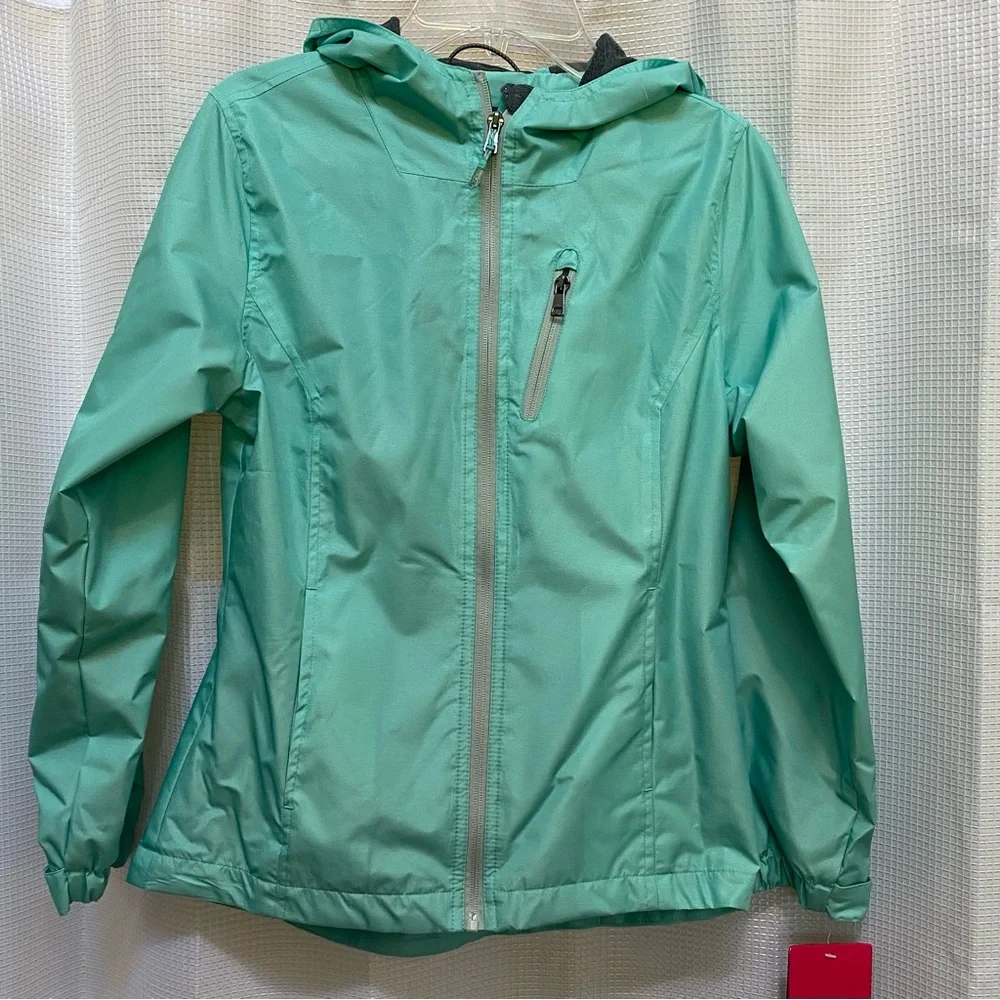 Kids HAWKE & CO Lined Full Zip Hooded Weather Resistant Windbreaker Sz 14 NWT